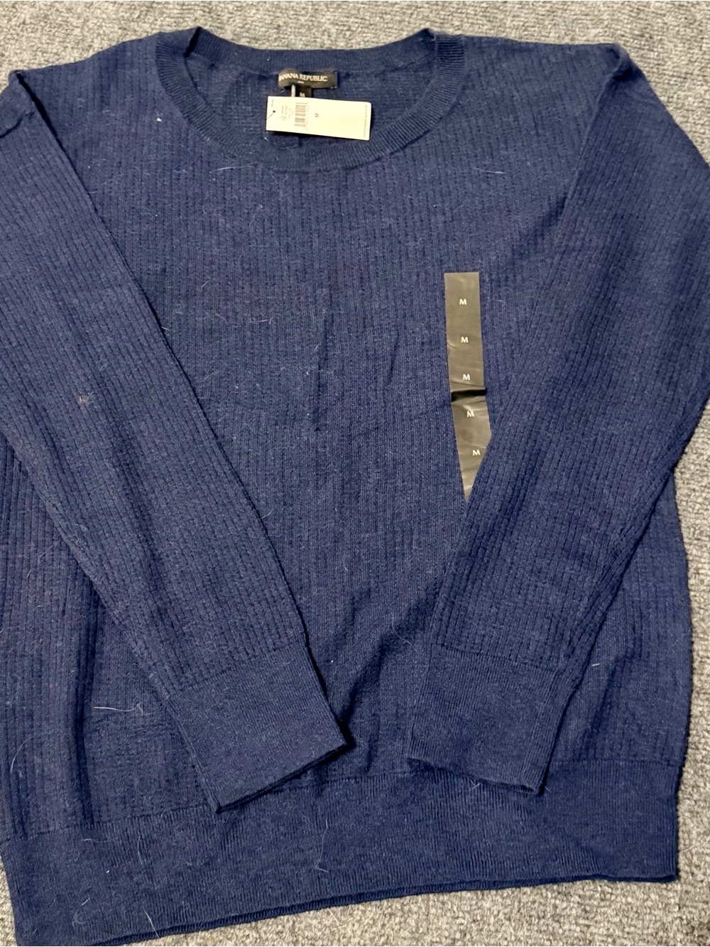 Banana Republic Factory Women’s Navy Ribbed Crewneck Shirt